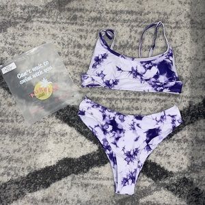 Aurelle Tie Dye Purple Bikini